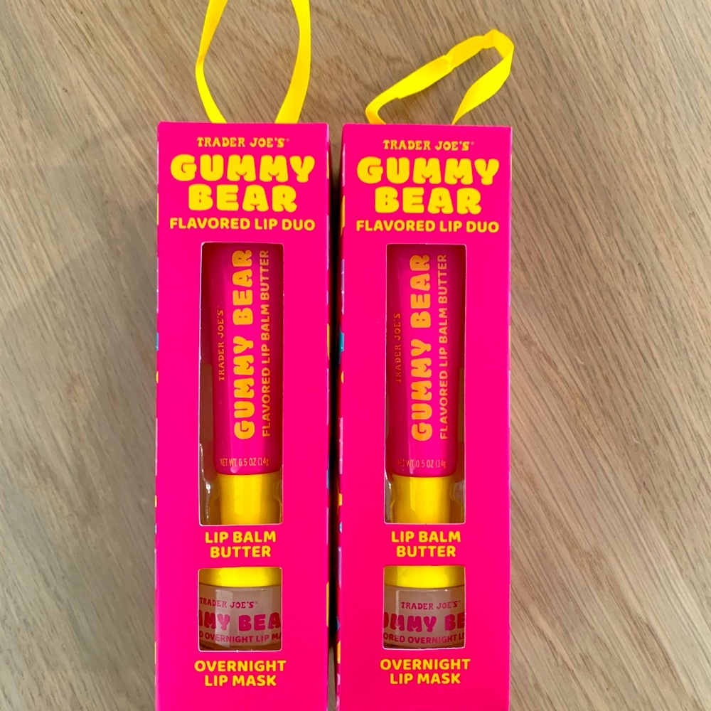 TWO (2) - Trader Joe’s Gummy Bear Lip Balm & Lip Mask Set / Limited Edit…